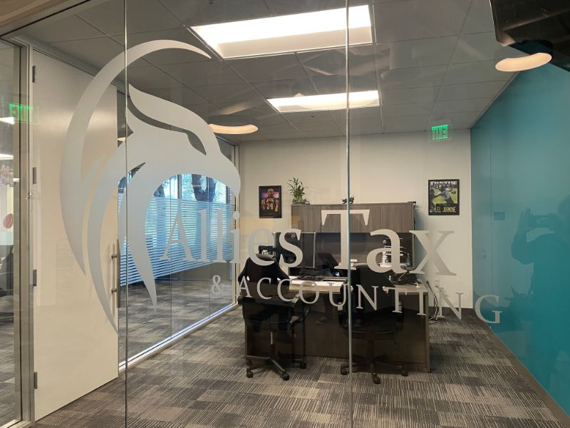 frosted glass graphics in orange county, ca