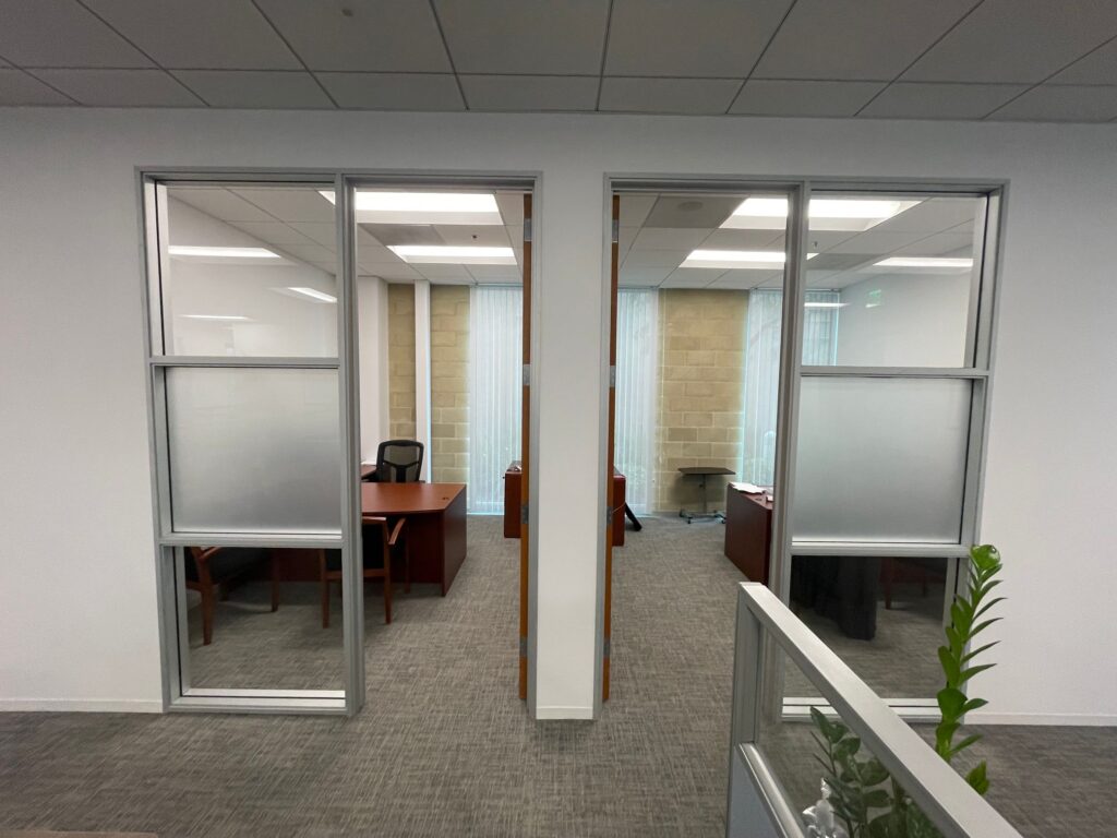 frosted privacy film for office glass in irvine, ca