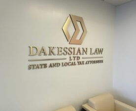 brushed gold metal logo wall signs in los angeles, ca
