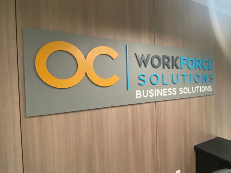 orange county, ca 3D office logo wall signs