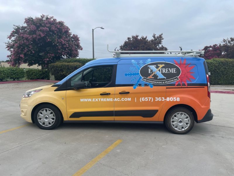 custom designed vinyl wraps for transit vans in orange county, ca