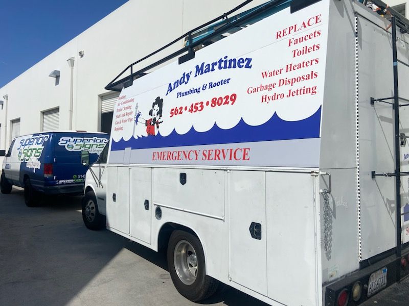 partial wraps for utility vans in orange county, ca