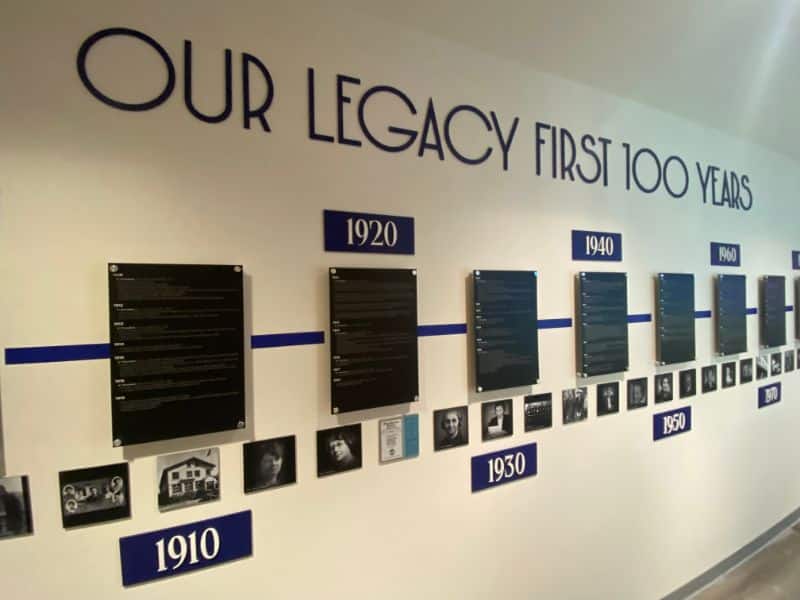 timeline wall graphics and plaques in los angeles, ca