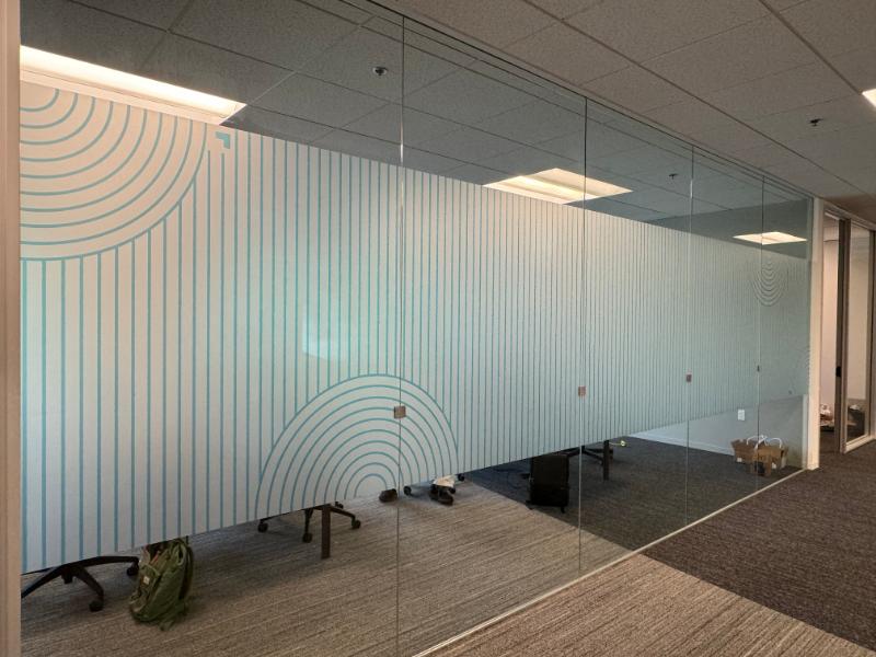frosted glass graphics with printed designs in irvine, ca