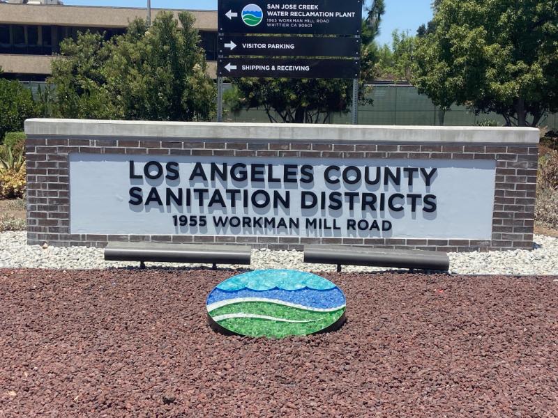 Monument sign refacing and new lettering in los angeles, ca