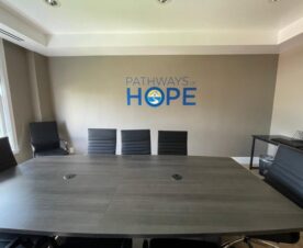 die cut vinyl wall logo decals for conference rooms in orange county, ca