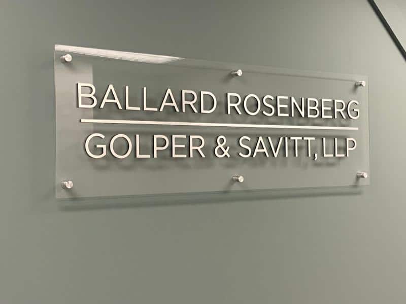 Acrylic And Brushed Aluminum Lobby Logo Sign