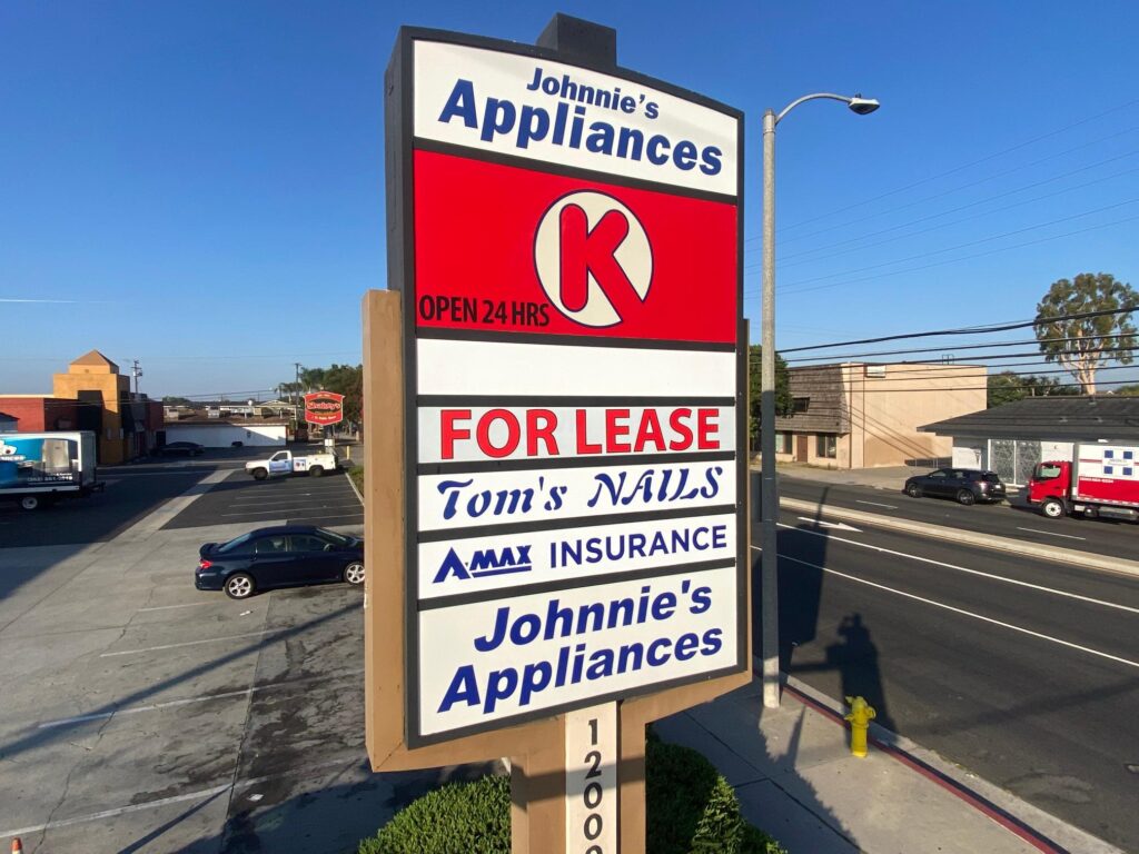 replacement pylon sign panels in downey, ca