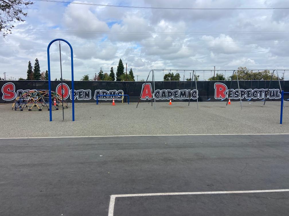 mesh banner wraps for school playground fences in orange county, ca