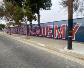 mesh fence banners for branding schools in anaheim, ca