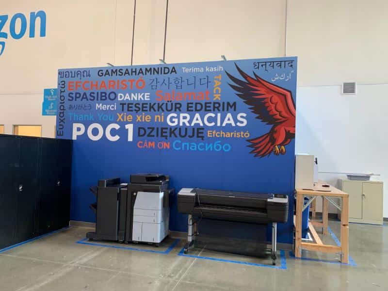 custom wall graphics and murals for distribution centers in los angeles, ca