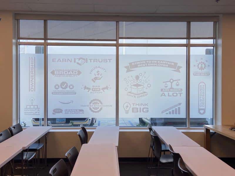 frosted window graphics with digital printing in fontana, ca