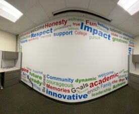 wall graphics at cypress college