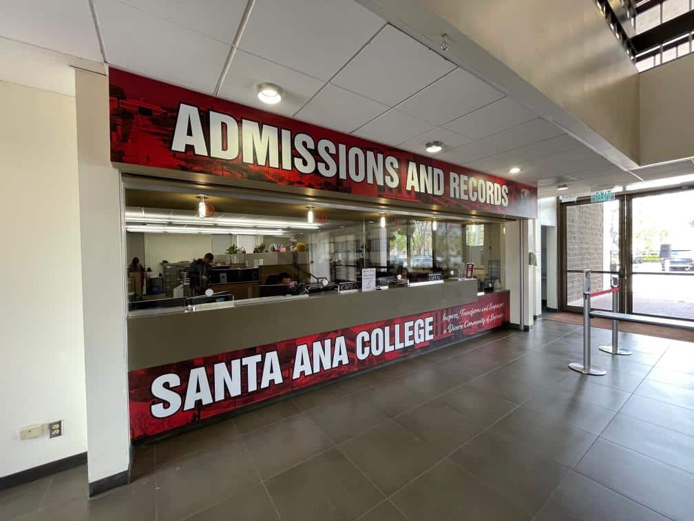 Santa ana college admissions wall graphics