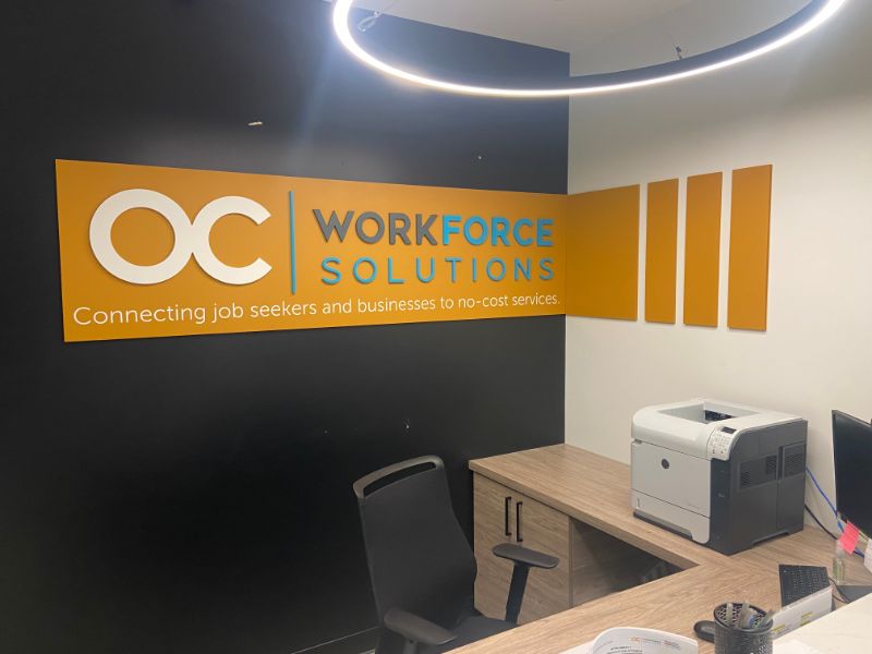 Custom office wall logo signs in irvine, ca