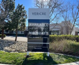 commercial real estate for lease signs with graffiti proof coating in orange county ca
