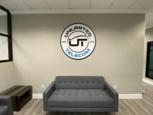 custom acrylic lobby log signs in anaheim, ca