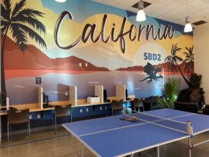 wall graphics for employee break rooms in orange county, ca