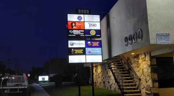 Pylon sign converted to a multi-tenant layout in Anaheim, CA