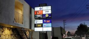 multi tenant pylon sign translucent lighted sign faces in anahiem, ca