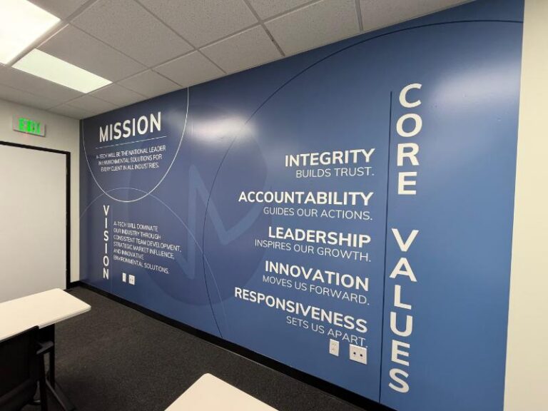 orange, ca wall wraps with mission vision values