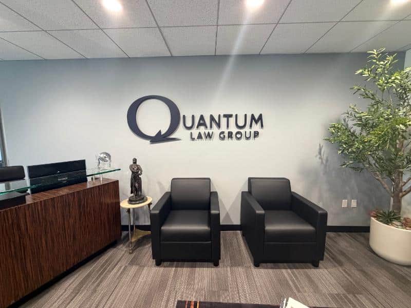 Acrylic lobby sign for a Los Angeles law office
