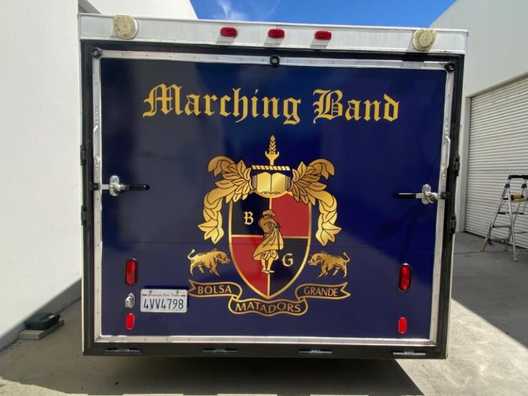 marching band trailer graphics in orange county, ca