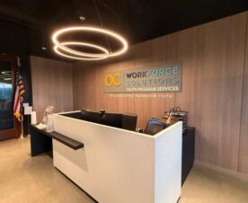 Custom designed 3D lobby logo wall signs for businesses in orange county, ca
