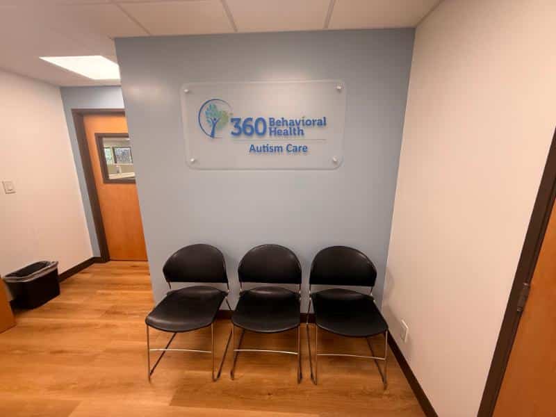 frosted acrylic wall logo panels on brushed wall standoffs in Torrance, CA
