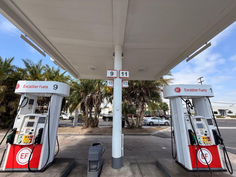 Gas station pump and valance graphics in Santa Ana, CA