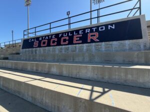 Cal State Fullerton soccer stadium graphics and banners