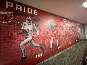 Custom wall wrap designs for high school athletics in orange county, ca