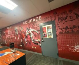 Custom wall wraps and graphics for high school football programs in orange county, ca