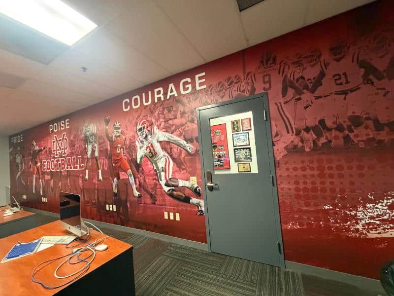 Custom wall wraps and graphics for high school football programs in orange county, ca