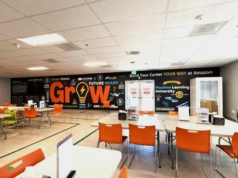 Together at Amazon wall graphics for break rooms in santa ana, ca