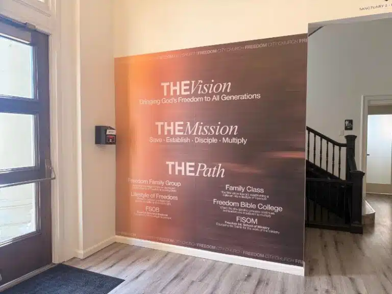 custom wall graphics for churches in los angeles county, ca